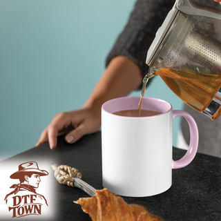 Ceramic Coffee Mug – 11oz & 15oz | Colored Inside & Handle