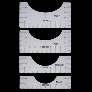 T-Shirt Alignment Ruler Set (4-Pack) – Precision Placement Tool for DTF Transfers, Vinyl, and Heat Press Designs