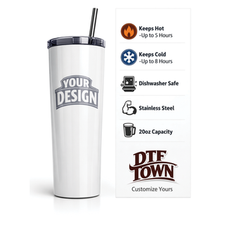 Stainless Steel Tumbler with Straw – Double-Wall Insulated