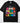 It's a Good Day to Learn DTF transfer on black Comfort Colors t-shirt with rainbow lettering, smiley daisies, apple, and pencil
