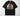 Retro western skull HOWDY DTF transfer on black Comfort Colors t-shirt with cowgirl skull, sunset stripes, and desert cacti design