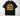 Cowgirl DTF transfer on black Comfort Colors t-shirt with retro sunset circle and horse riding vintage western design
