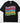 Retro flower power teacher DTF transfer on black Comfort Colors t-shirt with rainbow lettering and daisy flowers