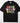 Bruh We Back Teacher DTF transfer on black Comfort Colors t-shirt with colorful bubble letters, peace signs, and lightning bolts
