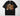 Stay Calm and Cowgirl On DTF transfer on black Comfort Colors t-shirt featuring realistic cowgirl with white hat and brown horse illustration
