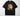 Love Deeper Than The Ocean DTF transfer on black Comfort Colors t-shirt with romantic campfire scene, cowgirl, and sunset in warm earth tones