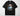 Disco Cowgirl DTF transfer on black Comfort Colors t-shirt with disco ball, cow-print cowboy hat, and retro lettering