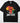 Black Juneteenth t-shirt with raised fist breaking silver chains over Africa silhouette in Pan-African red yellow green colors with radiating burst effects and JUNETEENTH text on Comfort Colors blank