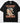 This Country Needs More COWGIRLS DTF transfer on black Comfort Colors tee showing retro western text, floral-embroidered cowboy boots, and teal cowboy hat with blossoms