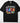 Welcome Back to School DTF transfer on black Comfort Colors t-shirt with rainbow lettering, paper airplanes, ruler, and books