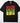Black Juneteenth t-shirt with raised fist outline over Pan-African flag horizontal stripes and 1865 date on Comfort Colors blank
