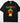 Black Juneteenth t-shirt with gradient JUNETEENTH text and raised fist in Pan-African colors green yellow red on Comfort Colors blank
