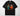 Born to Be Wild DTF transfer on black Comfort Colors t-shirt featuring cartoon cowboy walking with bright orange longhorn bull
