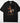 Hold On Tight DTF transfer on black Comfort Colors t-shirt with vintage cartoon cowboy riding bucking bull in rust orange and cream