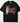 Peace Out Cowboy DTF transfer on black Comfort Colors t-shirt featuring detailed peace sign hand with alternating pink and teal nail polish, beaded bracelets with peace charm, retro pink bubbly typography, teal lightning bolts, rustic horseshoes, and scattered black stars