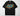 COWGIRL DTF transfer on black Comfort Colors t-shirt with turquoise and pink text, leopard print background, turquoise cowboy hat, and sunflower accents