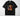 Fast Draw True Aim DTF transfer on black Comfort Colors oversized tee with cartoon cowboy gunslinger holding revolver