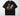 True Grit vintage western DTF transfer on black Comfort Colors t-shirt featuring cartoon cowboy with mustache leading white horse with turquoise mane
