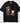 Heart of the West DTF transfer on black Comfort Colors t-shirt with anime-style chibi cowgirl character and longhorn skull in coral pink and brown