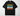 The Laborer The Man The Myth The Legend black t-shirt with vintage brushstroke graphic in gold, teal, white, and orange on Comfort Colors blank
