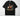 Dust in the Wind vintage western DTF transfer on black Comfort Colors t-shirt featuring cowboy on pinto horse riding through southwestern desert with turquoise cacti

