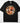 Western COWGIRL DTF transfer on black Comfort Colors t-shirt with lasso rope border, cowhide print background, and rustic star accents