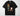 Cowgirl Spirit DTF transfer on black Comfort Colors t-shirt with cute cartoon cowgirl character, longhorn skull, and pink heart in turquoise and brown