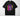 Let's go Girls DTF transfer on black Comfort Colors t-shirt with skeleton hand rock sign, pink-purple gradient leopard print, and yellow lightning bolts