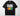 Black t-shirt with bold white Black Power text above fully charged battery graphic in Pan-African red orange yellow green colors on Comfort Colors blank