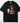 Cowgirl Courage DTF transfer on black Comfort Colors t-shirt with modern illustrated cowgirl character, cow skull, and wildflowers in coral and turquoise