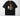 Cowgirl Courage DTF transfer on black Comfort Colors t-shirt with modern illustrated cowgirl character, cow skull, and wildflowers in coral and turquoise