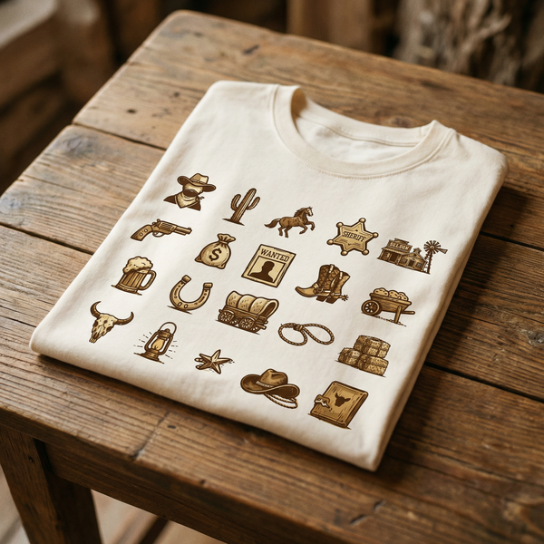 Heatpress or Cricut when Ready. Keep Extras in Storage Forever.