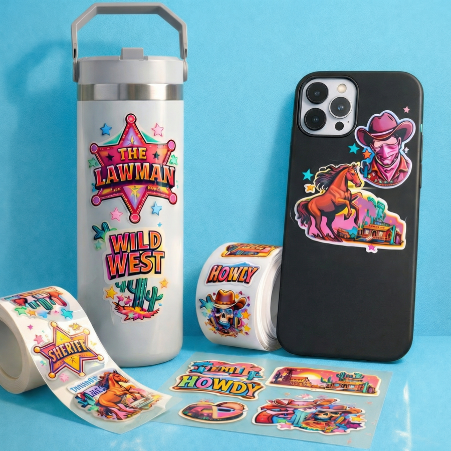 UV sticker product visual